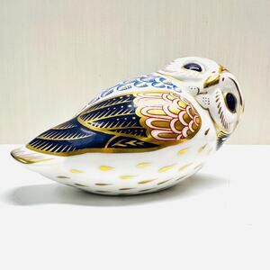 Vintage Royal Crown Derby Owl Figurine English Bone China